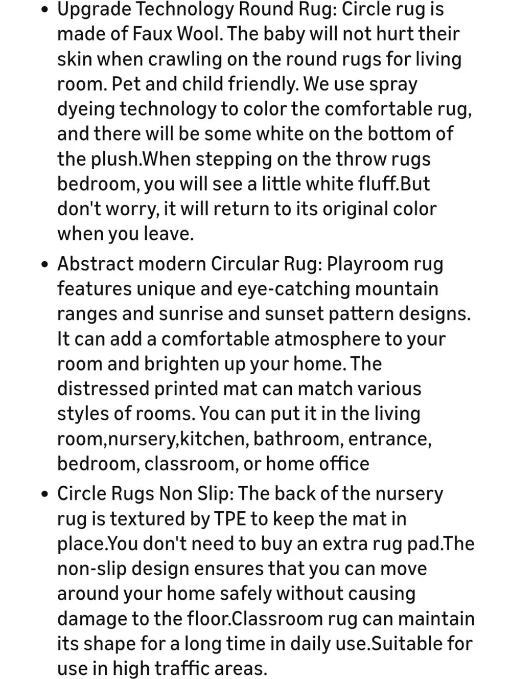Sungea NWT 4' Round Desert Sun Non-Slip Machine Washable Area Rug Earthtones